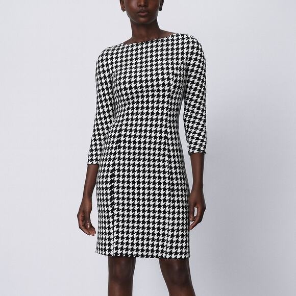 Zara Pied de Poule Houndstooth Dress - Picture 1 of 7